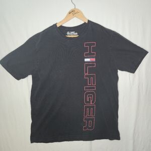 Timmy Hilfiger Men's Black Short Sleeved Tee Shirt Size Large